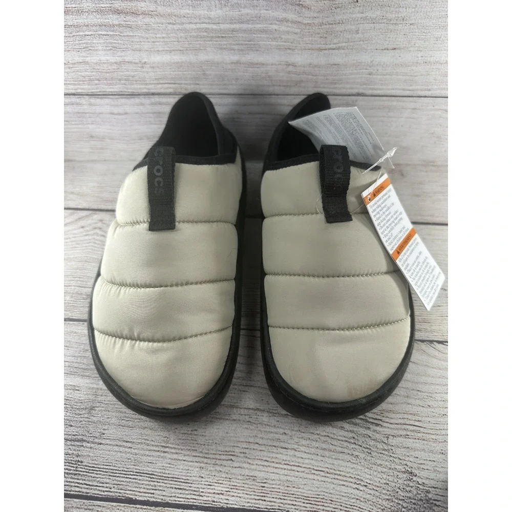 Crocs Kids Moth Classic Lightweight Puff Slip On Moc Slippers Clogs Size J6